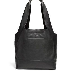 rag & bone - walker shopper tote, black leather